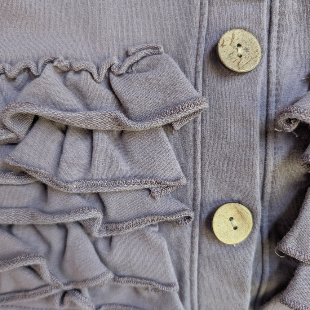 Hooded Jacket with Ruffle Details - Picture 2 of 8